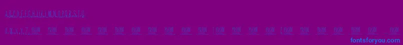 MenInBlack Font – Blue Fonts on Purple Background