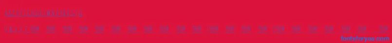 MenInBlack-Schriftart – Blaue Schriften auf rotem Hintergrund