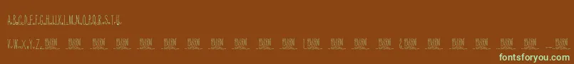 MenInBlack Font – Green Fonts on Brown Background