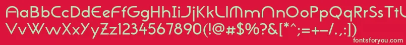 フォントNeogothisadfstdMedium – 赤い背景に緑の文字