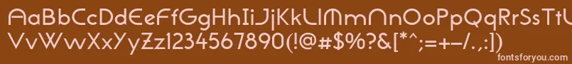 NeogothisadfstdMedium Font – Pink Fonts on Brown Background