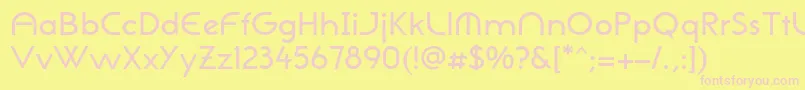 NeogothisadfstdMedium Font – Pink Fonts on Yellow Background