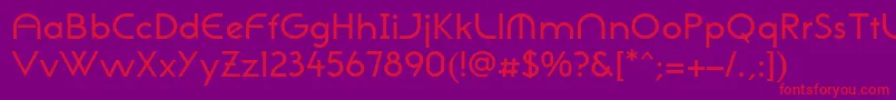 NeogothisadfstdMedium Font – Red Fonts on Purple Background