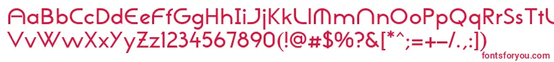 フォントNeogothisadfstdMedium – 白い背景に赤い文字