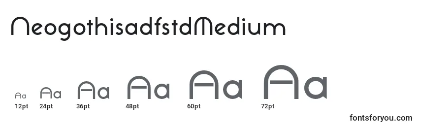 Размеры шрифта NeogothisadfstdMedium