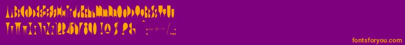 Capriccio Font – Orange Fonts on Purple Background