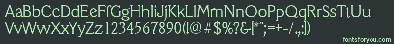 Шрифт VeracruzserialLightRegular – зелёные шрифты на чёрном фоне