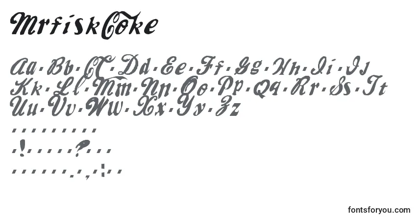 Czcionka MrfiskCoke – alfabet, cyfry, specjalne znaki