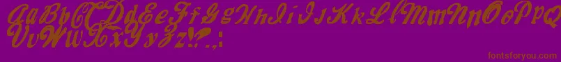 MrfiskCoke Font – Brown Fonts on Purple Background