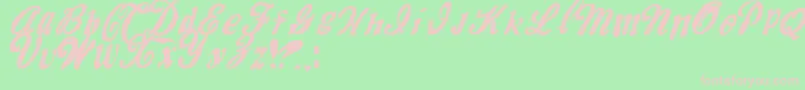 MrfiskCoke Font – Pink Fonts on Green Background