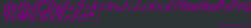 MrfiskCoke Font – Purple Fonts on Black Background