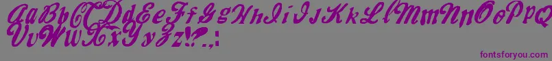 MrfiskCoke-Schriftart – Violette Schriften auf grauem Hintergrund