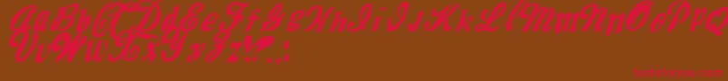 MrfiskCoke Font – Red Fonts on Brown Background