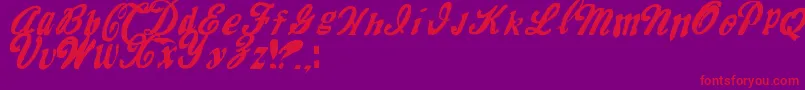 MrfiskCoke Font – Red Fonts on Purple Background