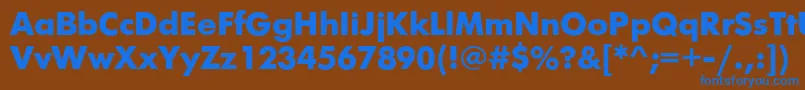 FuturiscBold Font – Blue Fonts on Brown Background