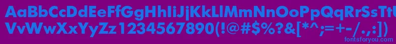 FuturiscBold Font – Blue Fonts on Purple Background