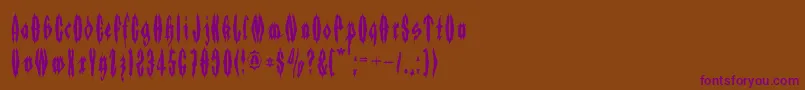 Шрифт Applesauce05 – фиолетовые шрифты на коричневом фоне