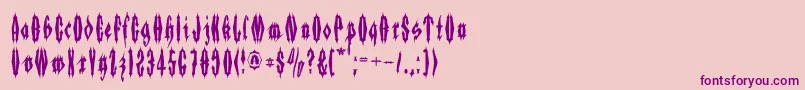 Applesauce05-Schriftart – Violette Schriften auf rosa Hintergrund