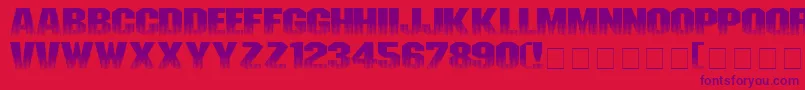 Invisibl Font – Purple Fonts on Red Background