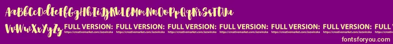 Shrewdy Font – Yellow Fonts on Purple Background