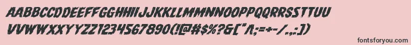 Direwolfexpandital Font – Black Fonts on Pink Background