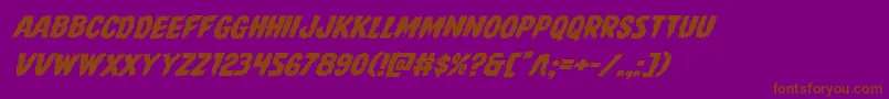 Direwolfexpandital Font – Brown Fonts on Purple Background