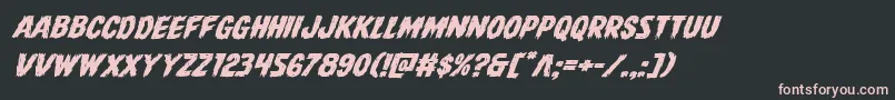 Direwolfexpandital Font – Pink Fonts on Black Background