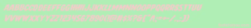 Шрифт Direwolfexpandital – розовые шрифты на зелёном фоне