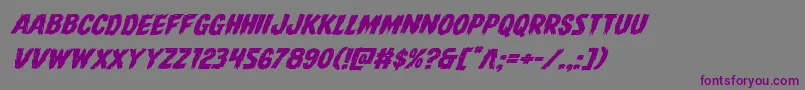 Шрифт Direwolfexpandital – фиолетовые шрифты на сером фоне