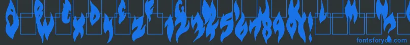 FlameOnBlack Font – Blue Fonts on Black Background