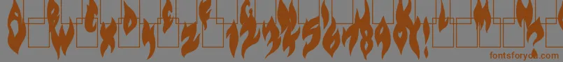 FlameOnBlack Font – Brown Fonts on Gray Background