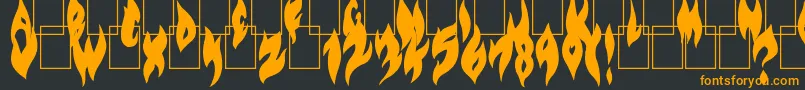 Fonte FlameOnBlack – fontes laranjas em um fundo preto