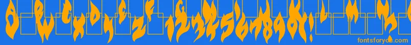 More about FlameOnBlack Font FlameOnBlack Font – Orange Fonts on Blue Background