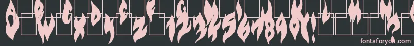 FlameOnBlack-Schriftart – Rosa Schriften auf schwarzem Hintergrund