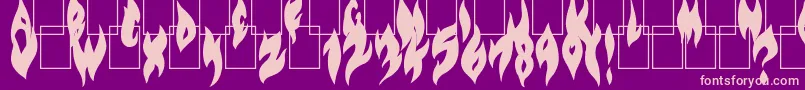 FlameOnBlack Font – Pink Fonts on Purple Background