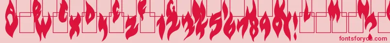FlameOnBlack Font – Red Fonts on Pink Background