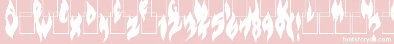 FlameOnBlack Font – White Fonts on Pink Background