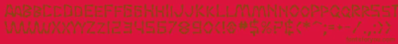 SfWasabiBold Font – Brown Fonts on Red Background