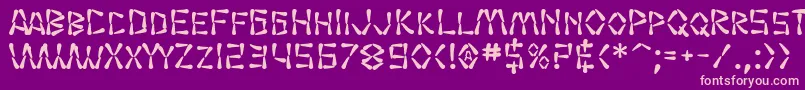 SfWasabiBold Font – Pink Fonts on Purple Background