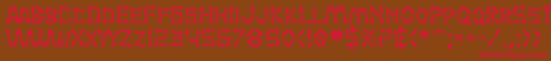 SfWasabiBold Font – Red Fonts on Brown Background
