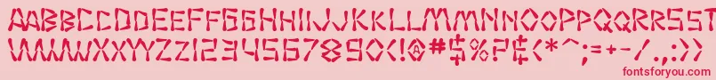 SfWasabiBold Font – Red Fonts on Pink Background