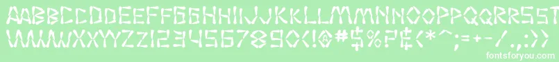 SfWasabiBold Font – White Fonts on Green Background