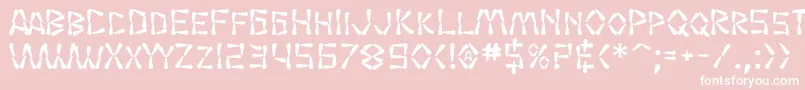 SfWasabiBold Font – White Fonts on Pink Background