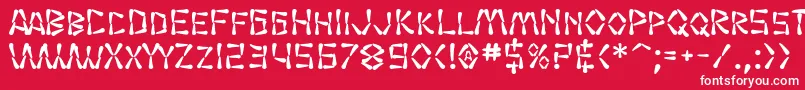 SfWasabiBold Font – White Fonts on Red Background