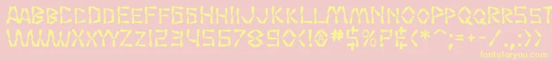 SfWasabiBold Font – Yellow Fonts on Pink Background