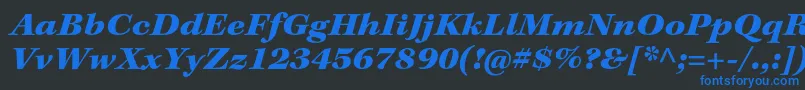 KeplerstdBlackextit Font – Blue Fonts on Black Background
