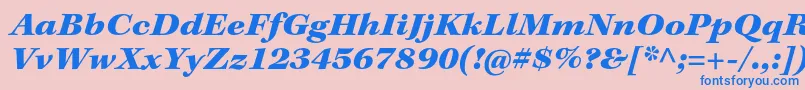 KeplerstdBlackextit Font – Blue Fonts on Pink Background