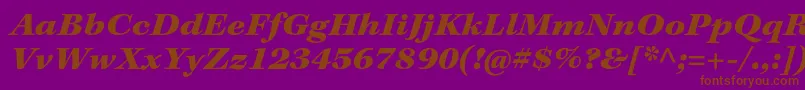 KeplerstdBlackextit Font – Brown Fonts on Purple Background