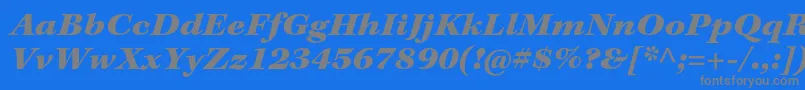 Шрифт KeplerstdBlackextit – серые шрифты на синем фоне