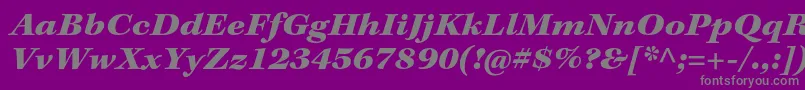 KeplerstdBlackextit Font – Gray Fonts on Purple Background